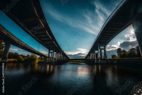 **low angle view of bridge against sky.