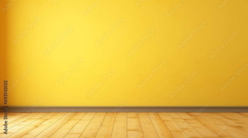 interior background for presentations featuring an empty wall in yellow and a wooden floor illuminated with captivating glare from the window interior background for presentations featuring an empty wall in yellow and a wooden floor illuminated with captivating glare from the window
