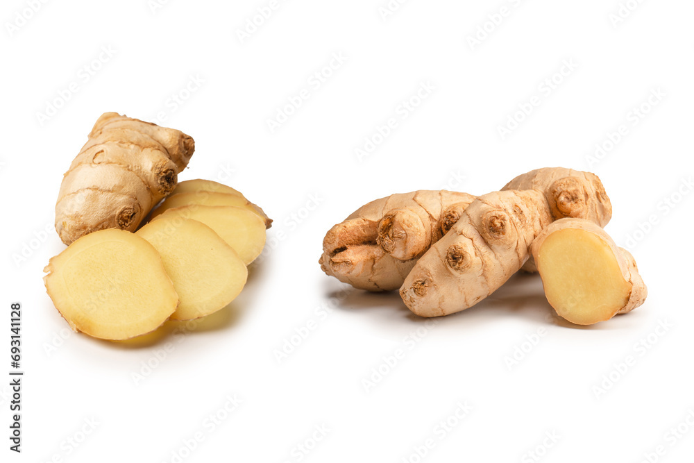 Ginger root isolated on white background. Ginger root isolated on white background.