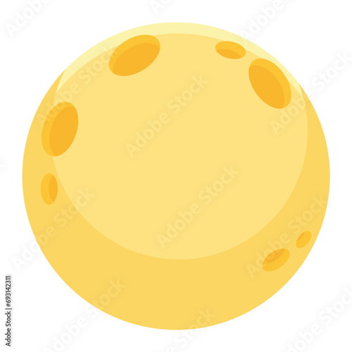 Colored bright moon Vector