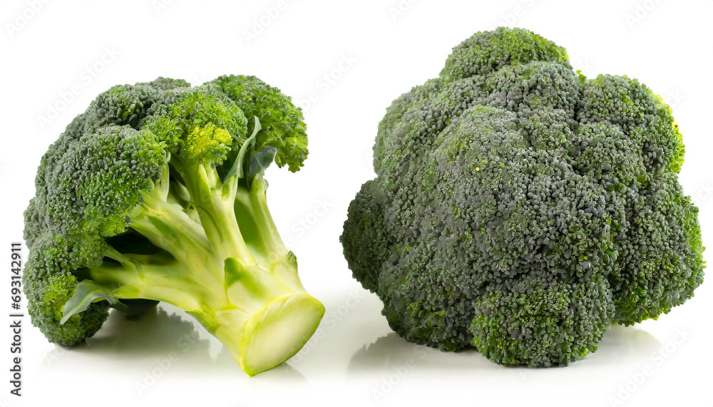 Brokkoli isoliert auf weißem Hintergrund, Freisteller 