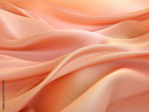 Abstract background silk waves tonality peach phase, color of the year 2024