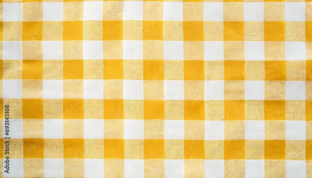 Yellow and white checkered tablecloth texture
Yellow and white checkered tablecloth texture