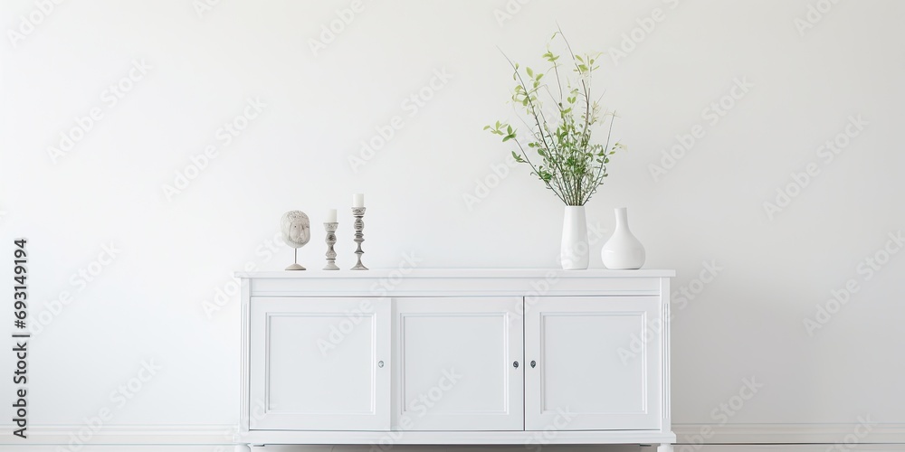 © Lasvu - White cabinet in a white setting.