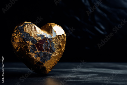 Corazón de piedra y oro.