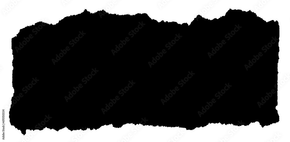 Torn black paper piece Torn black paper piece