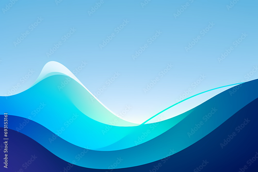 Minimal Abstract Dynamic textured background design in 3D style with blue wave. Vector illustration.