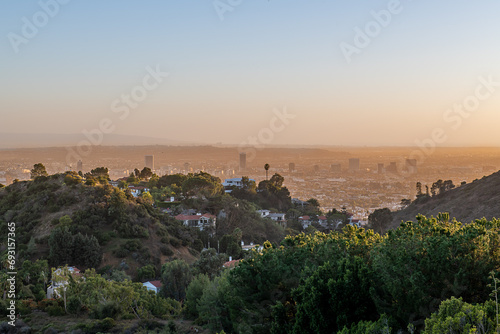 Downtown Los Angeles at sunset