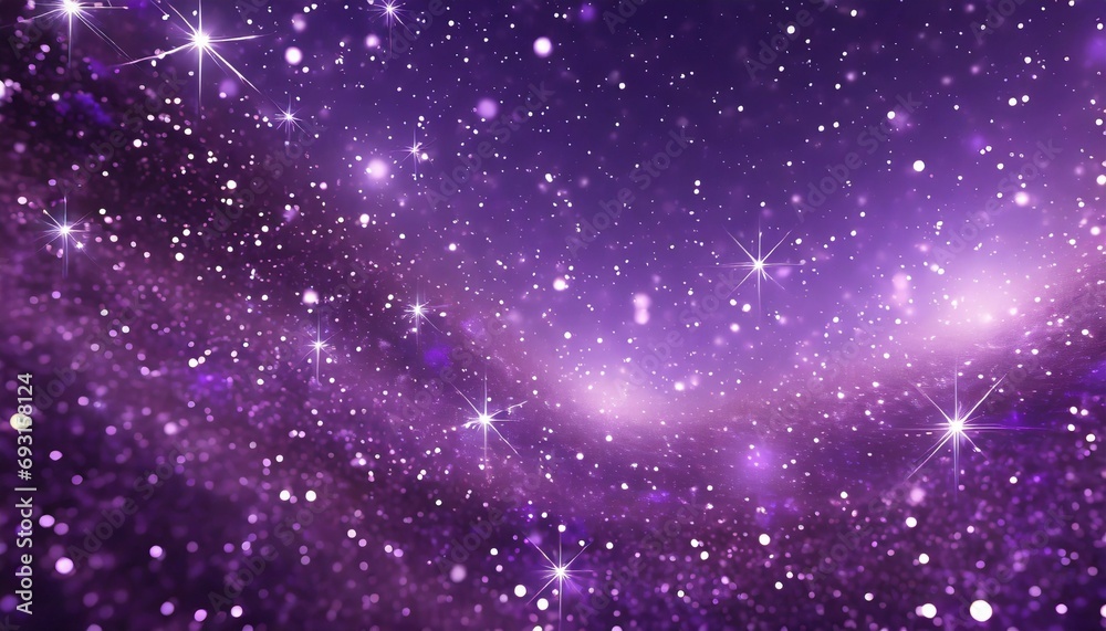 abstract purple starry universe 3d illustration