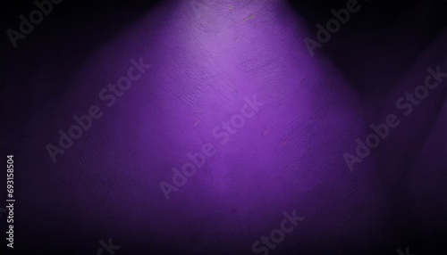 purple background with spotlight on textured black wall elegant old vintage background design with soft lighting