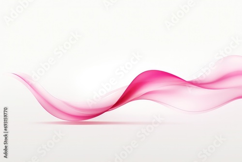 Blurry Pink Wave on White Background