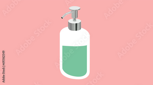 Vector Isolated Illustration of a Soap Dispenser