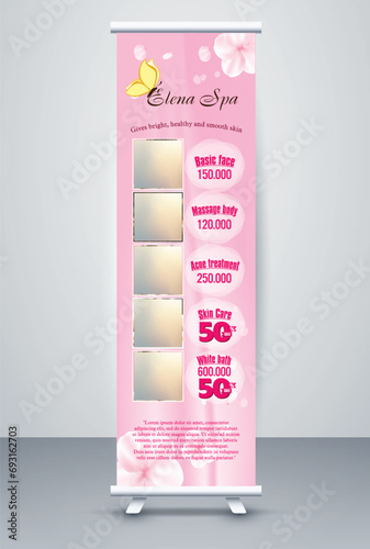set of banners standee spa