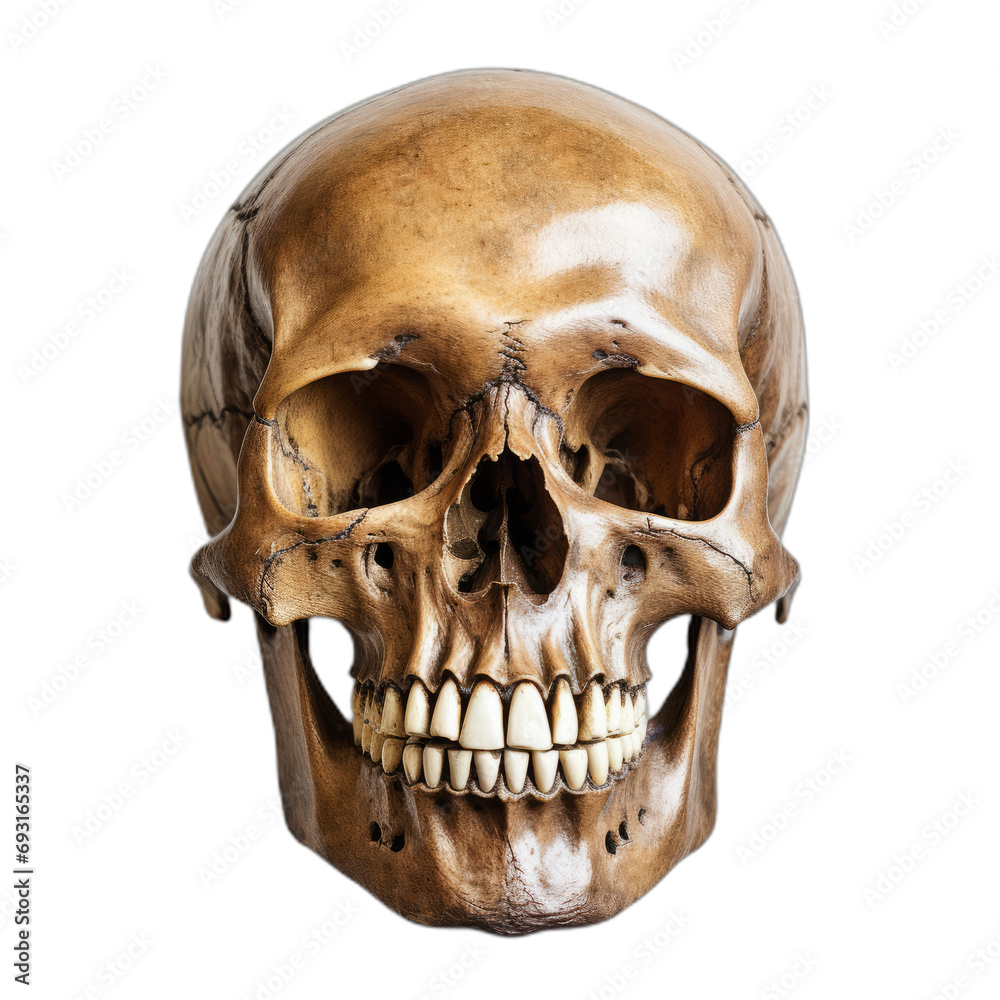 Obraz premium Human Skull with Missing Jaw