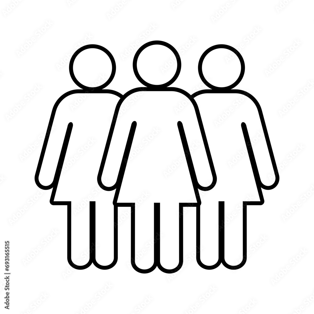 Symbol, ikona kobiet. Plik wektorowy. Symbol, ikona kobiet. Plik wektorowy.
