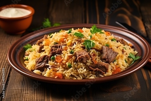 Uzbek pilaf delicious meal