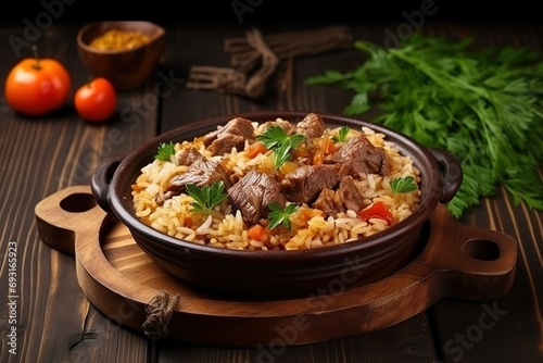 Uzbek pilaf delicious meal