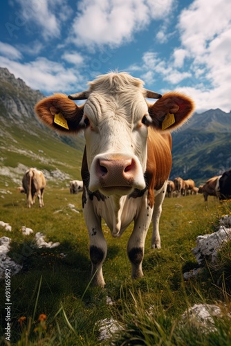 a cows in the nature