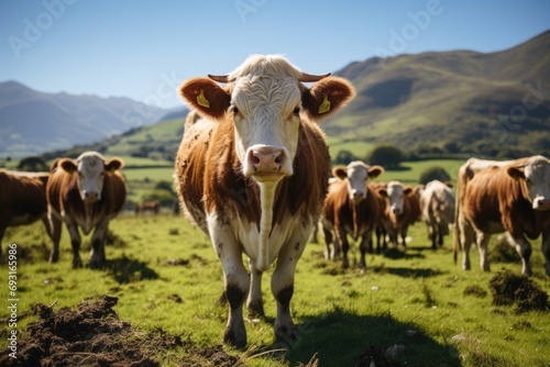 a cows in the nature
