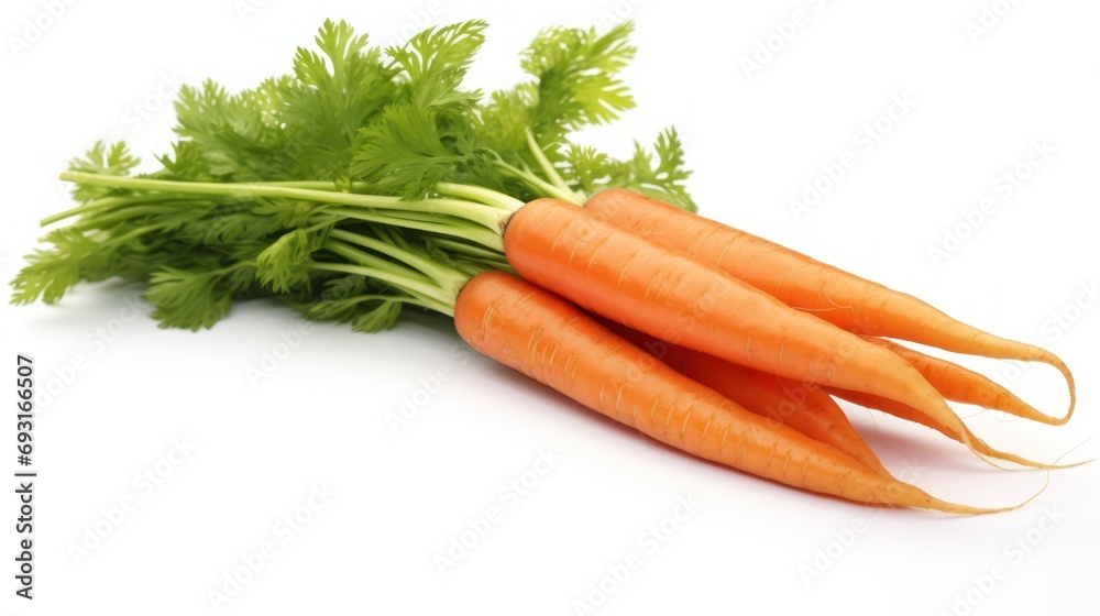 Fresh carrot on white background. Fresh carrot on white background.