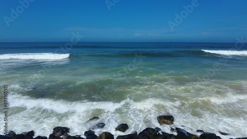 Kerala coastline, Arabian sea, seascape view 