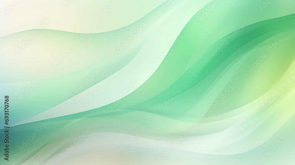 Fototapeta premium Gradient Background fading from Green to White. Professional Presentation Template