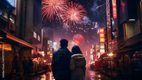 Embracing the New Year's Eve Fireworks in Tokyo's City Lights