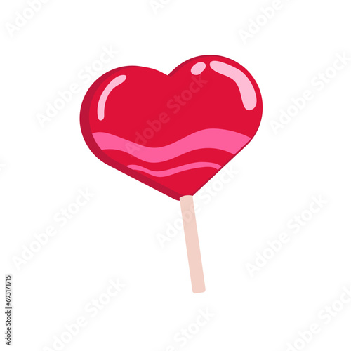 Colored lollipop candy icon Vector