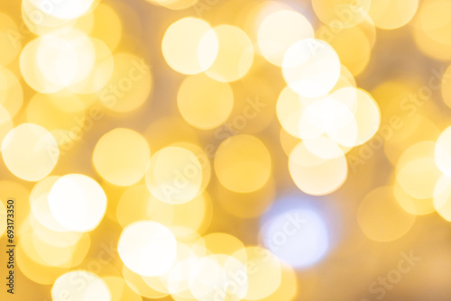 Gold light bokeh for holiday lights background or Christmas background