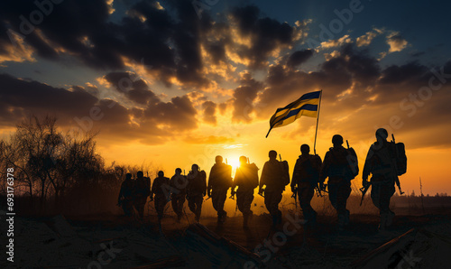 war in Ukraine, troops in fileds photo