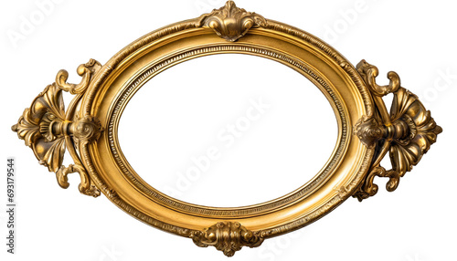 antique mirror frame isolated