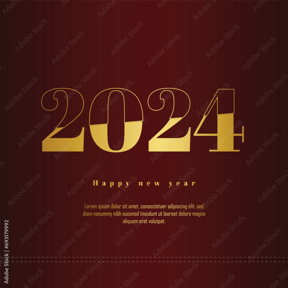 2024 happy new year LUXURY card vector 2024 happy new year LUXURY card vector 