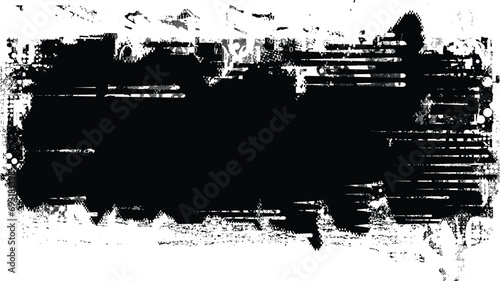 Glitch distorted grange shape . Noise grungy logo . Trendy defect error shapes . Glitched frame .Grunge textured . Distressed effect .Vector shapes 