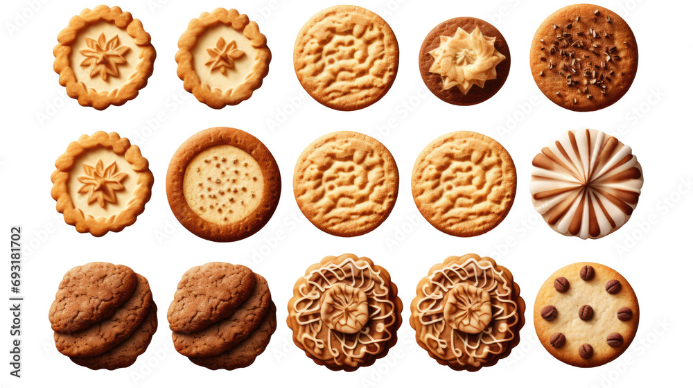 cookie set isolated on a transparent background cookie set isolated on a transparent background