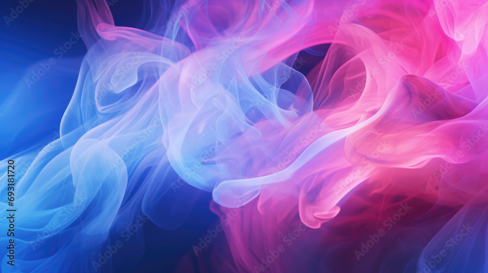 Colorful Neon Smoke Clouds Background