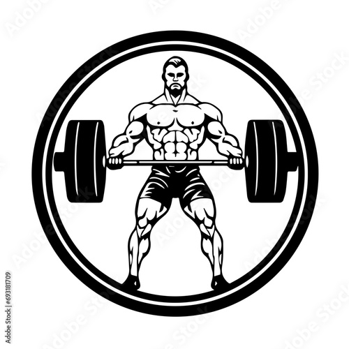 Gym Lifting Silhouette Vector