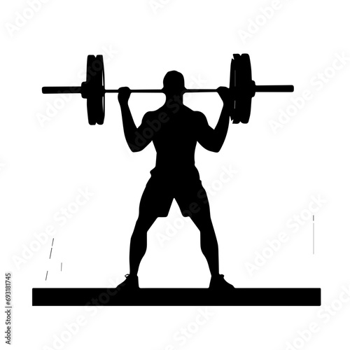 Gym Lifting Silhouette Vector