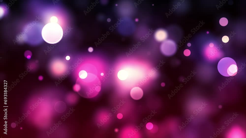 Shining particles with bokeh effect and soft light on dark background ...