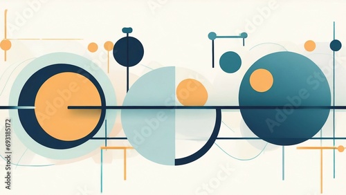 Abstract geometric pattern composition. Graphic Art