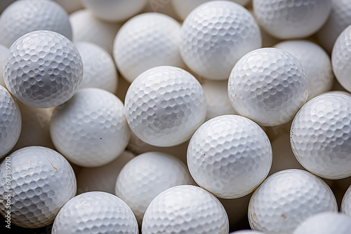 Framed images of golf balls