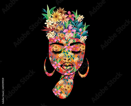 African woman African beauty illustrations

