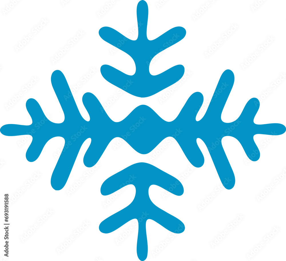 Obraz premium Snowflake vector illustration. Snow flake symbol design elements