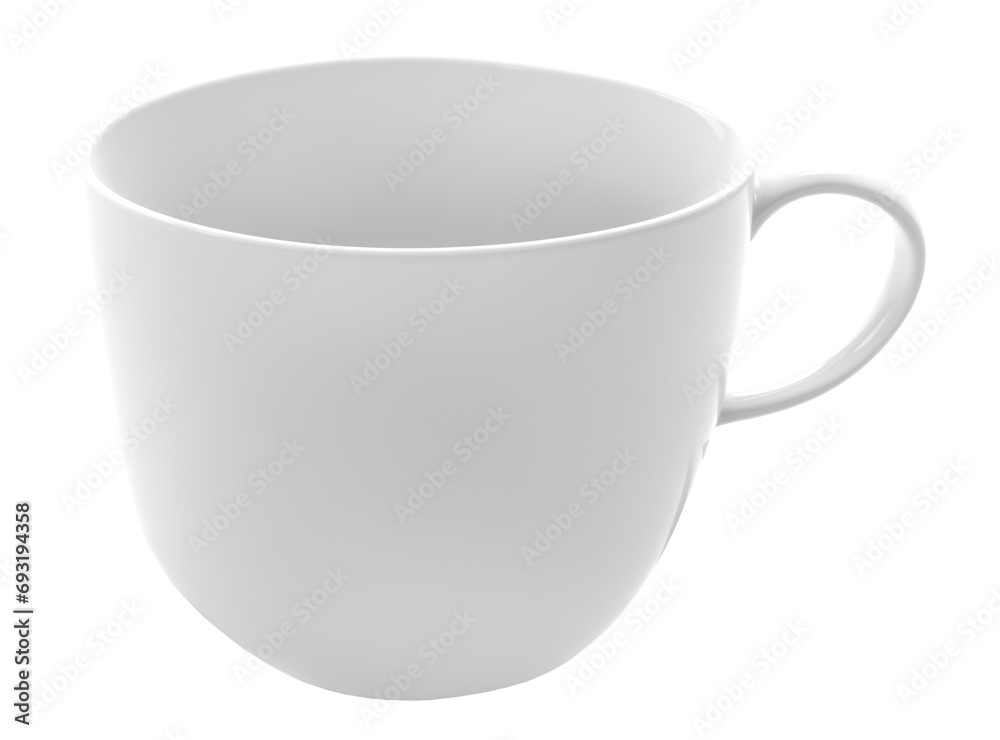 Empty white cup for tea or coffee on a white background. Isolate cups Empty white cup for tea or coffee on a white background. Isolate cups