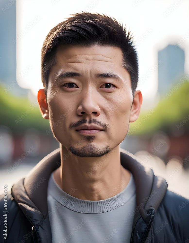 Young Handsome Asian Man AI Portrait Photo Young Handsome Asian Man AI Portrait Photo