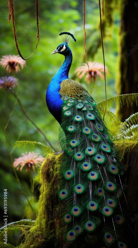 custom made wallpaper toronto digitalA stunning shot of a peacock displaying its beautiful feathers in all their glory