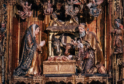 Bilde på lerret Nativity of Jesus - the famous scene from the Holy Bible