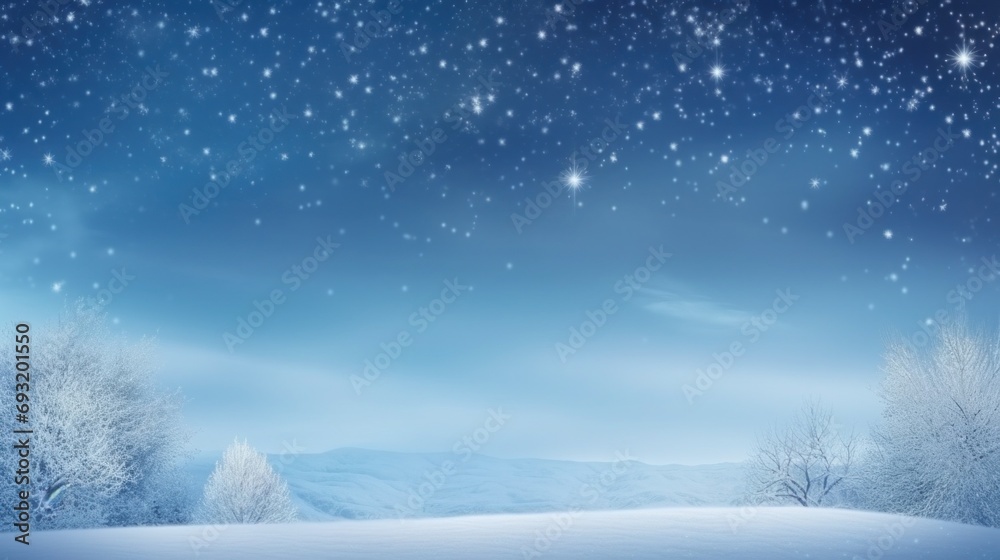 winter is a magic season. beautiful photorealistic wallpaper with copy space for text