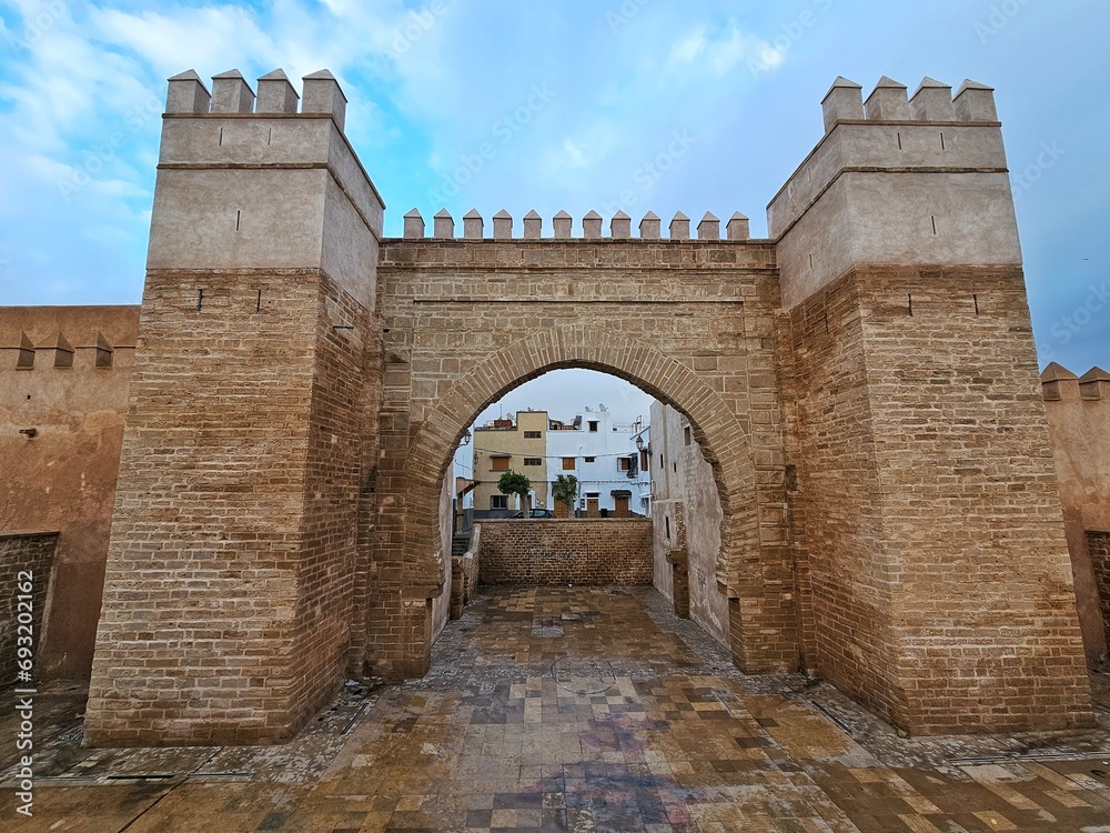 access door to the madrassa of the medina of Salá, Morocco