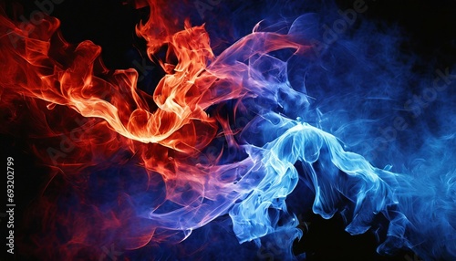 blue and red fire © Kelsey