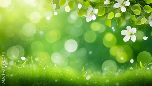 spring background abstract green background banner